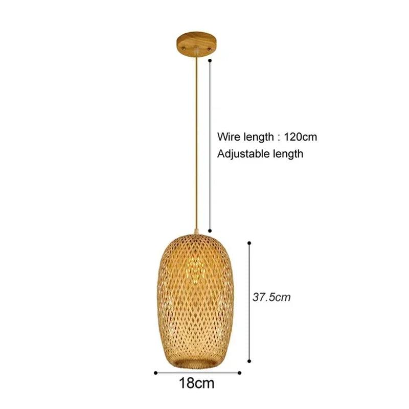 Handmade Bamboo Lustre Chandelier Pendant Light - District Goods