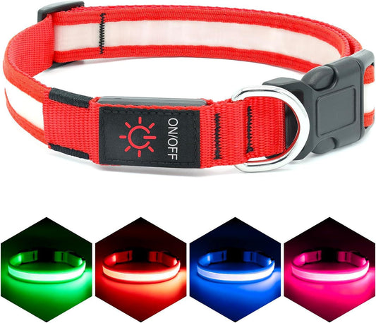 LED Dog Collar with Adjustable Brightness and Safety Features - District Goods