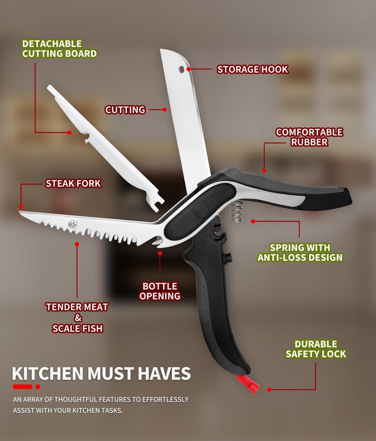 Multi-Purpose Kitchen Scissors with Cutting Board - District Goods