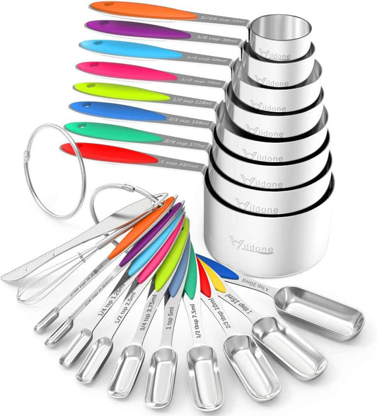 Stainless Steel Measuring Cups and Spoons Set - District Goods