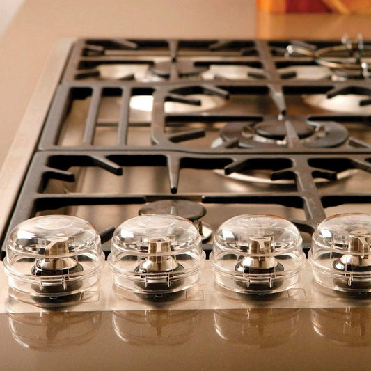 Stove knob covers - Transparent plastic - District Goods