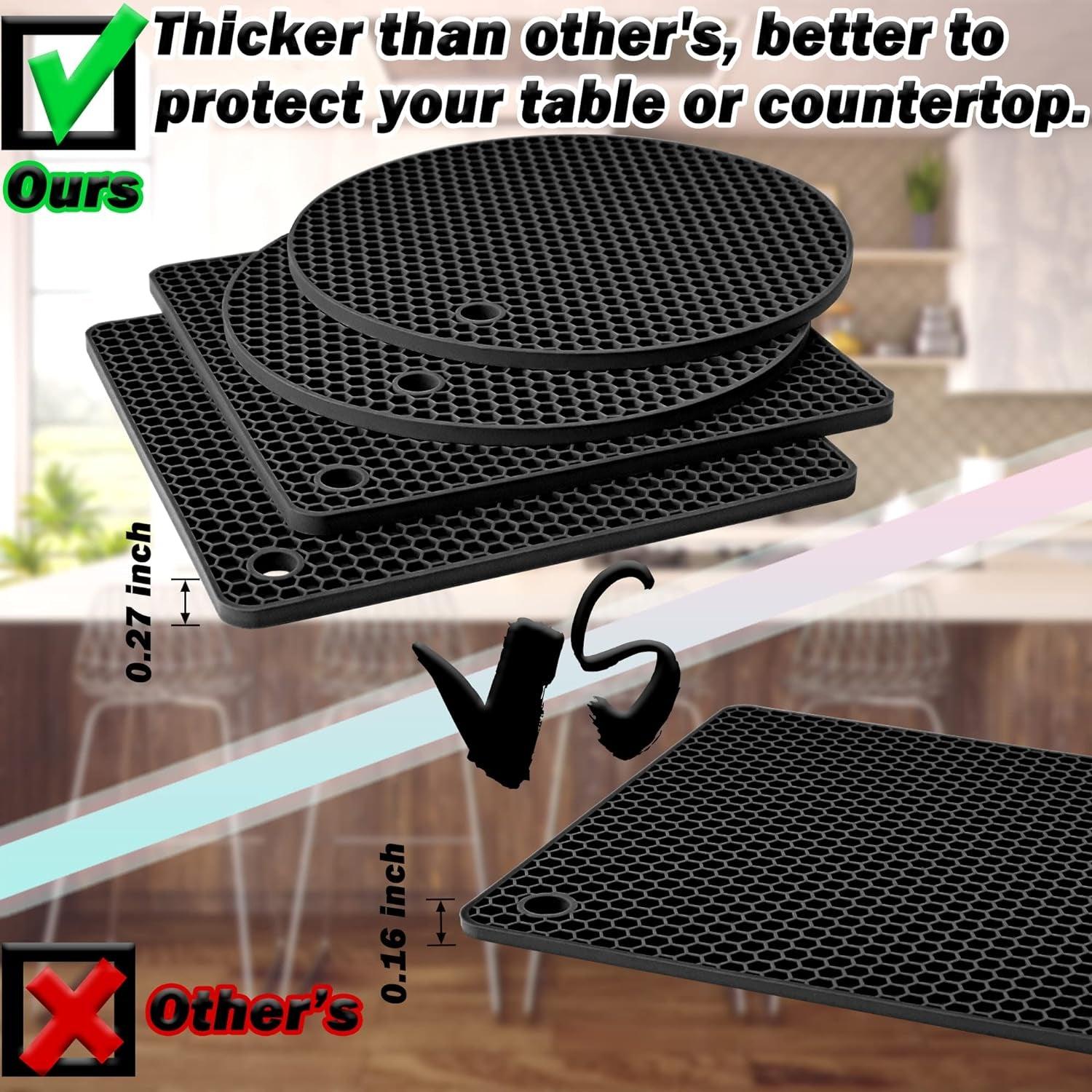 Silicone Trivet Pot Mats Non-Slip Heat Resistant Kitchen Hot Pads - District Goods