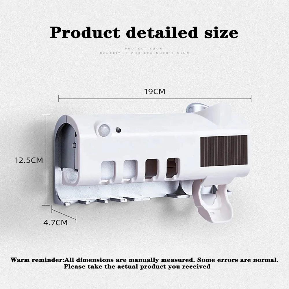 UV Light Sterilizer Toothbrush Holder Cleaner & Automatic Toothpaste Dispenser - District Goods