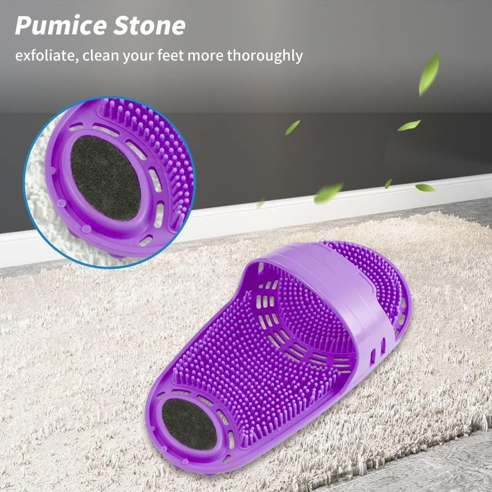 Silicone Shower Foot Scrubber with Soft Bristles and Non-Slip Suction Cups - District Goods