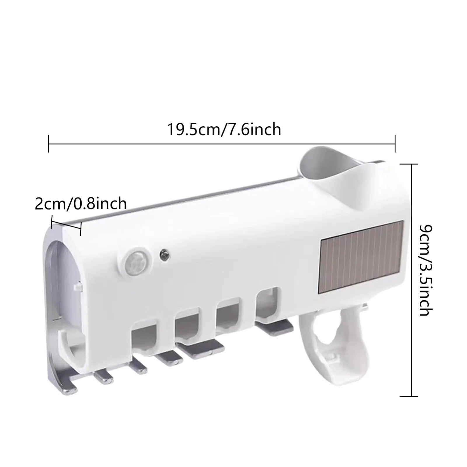 UV Light Sterilizer Toothbrush Holder Cleaner & Automatic Toothpaste Dispenser - District Goods