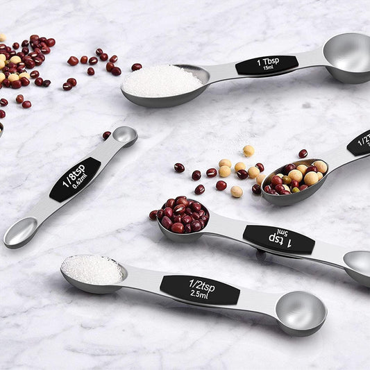 21-Piece Stainless Steel Measuring Cups and Magnetic Measuring Spoons - District Goods