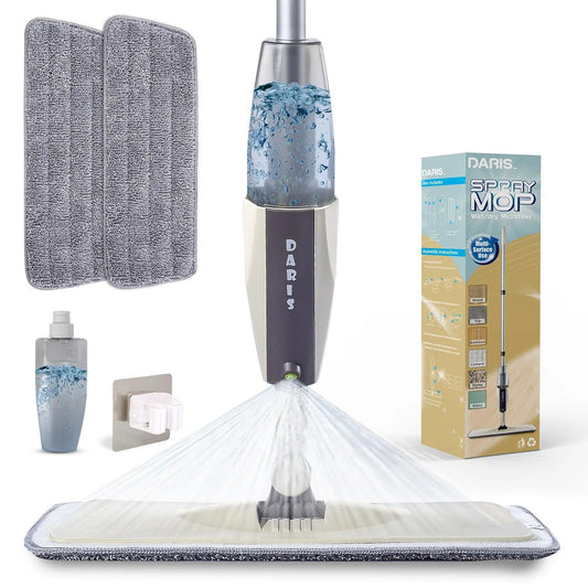 Rotating Spray Mop Broom Set with Reusable Microfiber Pads - District Goods