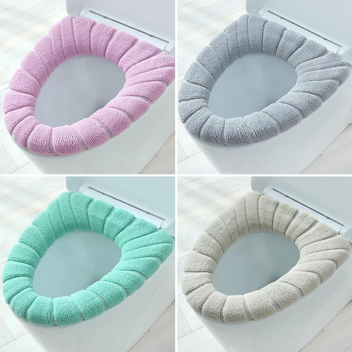 Thicker Bathroom Soft Toilet Seat Cover Pads - Set of 5 - District Goods