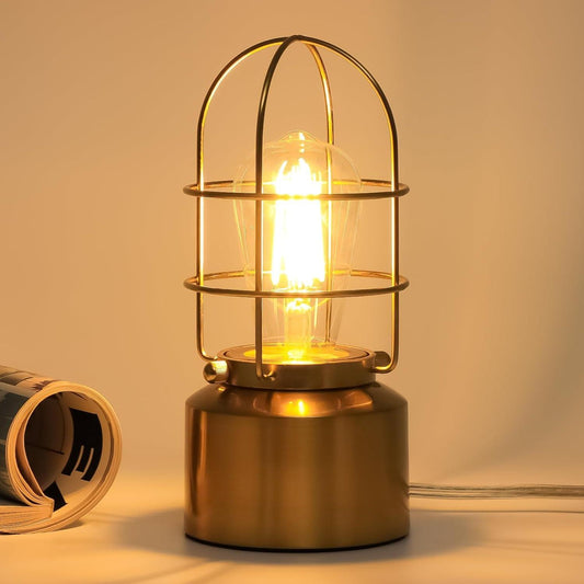 Haian Small Touch Gold Table Lamp - District Goods