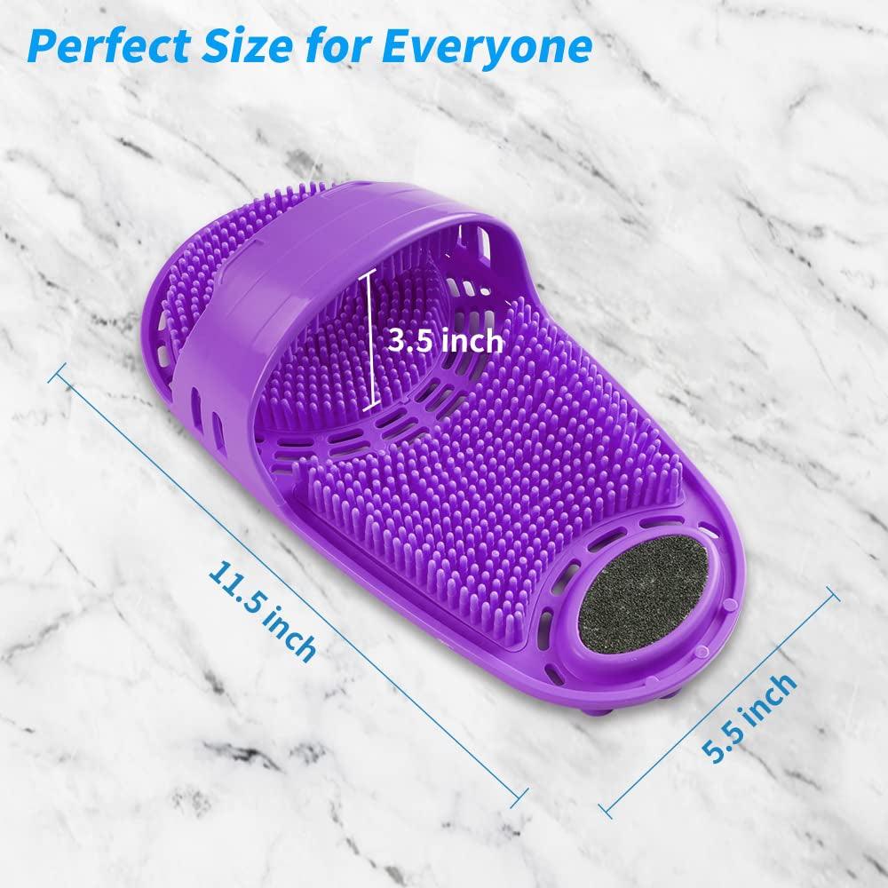Silicone Shower Foot Scrubber with Soft Bristles and Non-Slip Suction Cups - District Goods