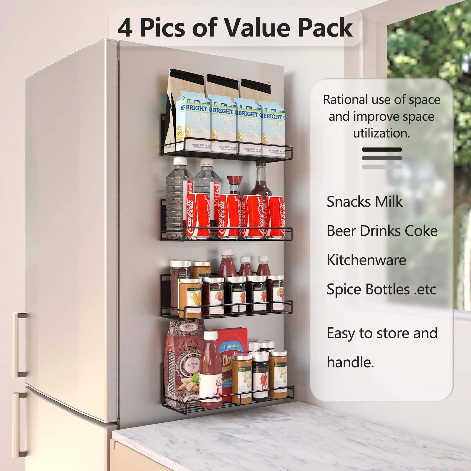 Magnetic Spice Rack for Refrigerator - Set of 4 - District Goods