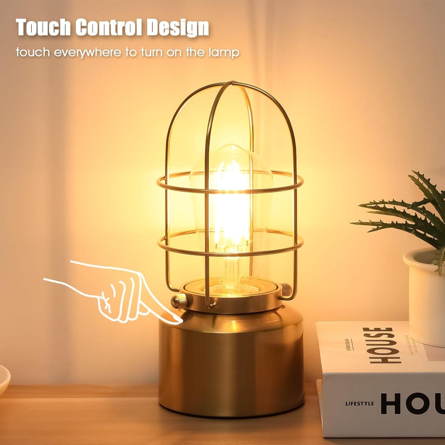 Haian Small Touch Gold Table Lamp - District Goods