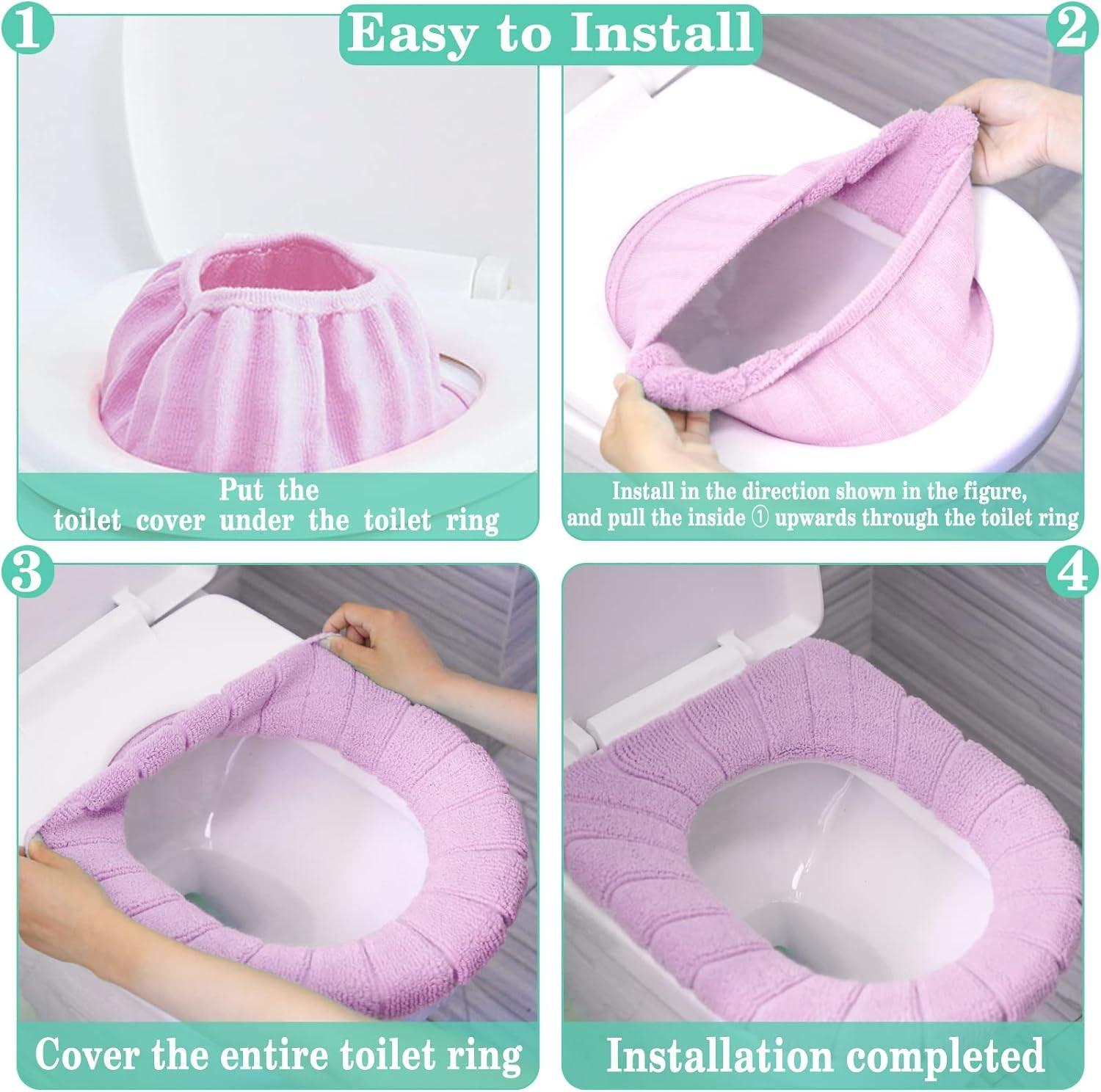 Thicker Bathroom Soft Toilet Seat Cover Pads - Set of 5 - District Goods