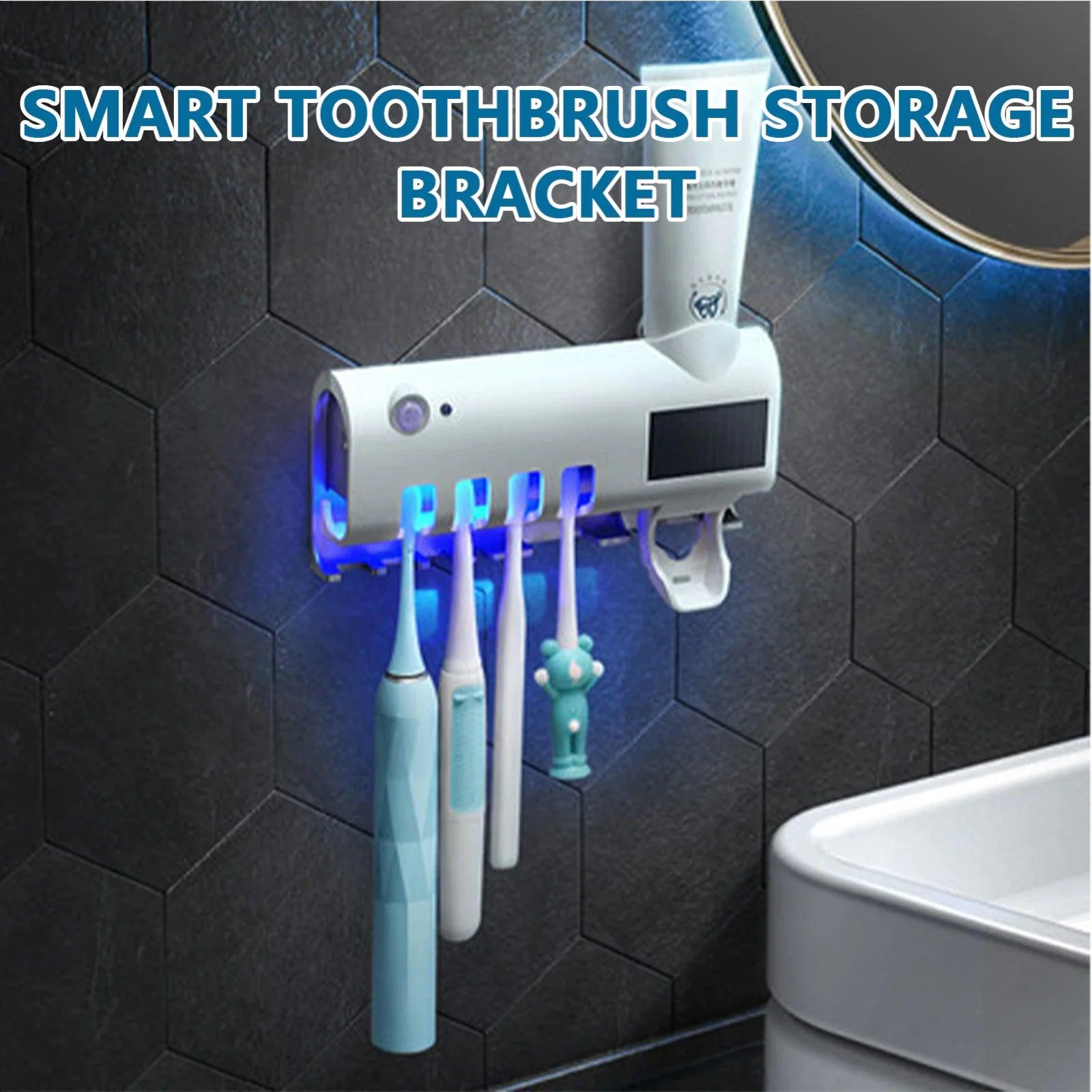 UV Light Sterilizer Toothbrush Holder Cleaner & Automatic Toothpaste Dispenser - District Goods