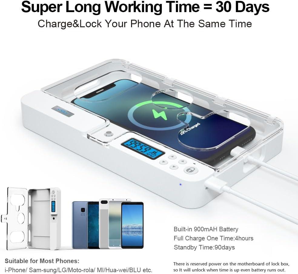 Smart Portable Auto Phone Timer Lock Box for iPhone and Android - District Goods