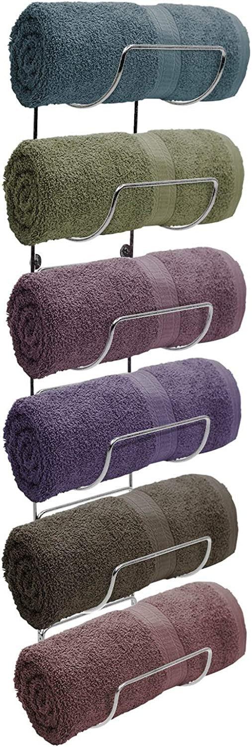 Wall Mount Towel Rack with 6 Compartments - District Goods