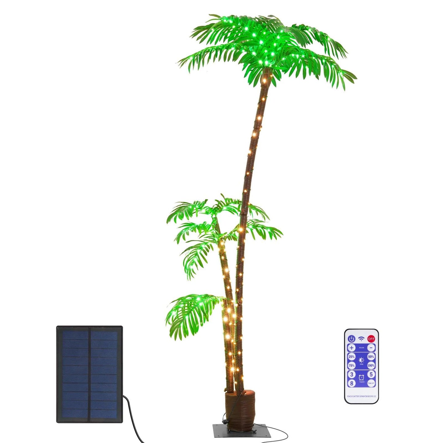 7-Foot Lighted Palm Tree for Outdoor Decoration - District Goods