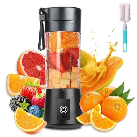 Portable USB Electric Juicer Blender Cup with Six Blades - 380ml - District Goods