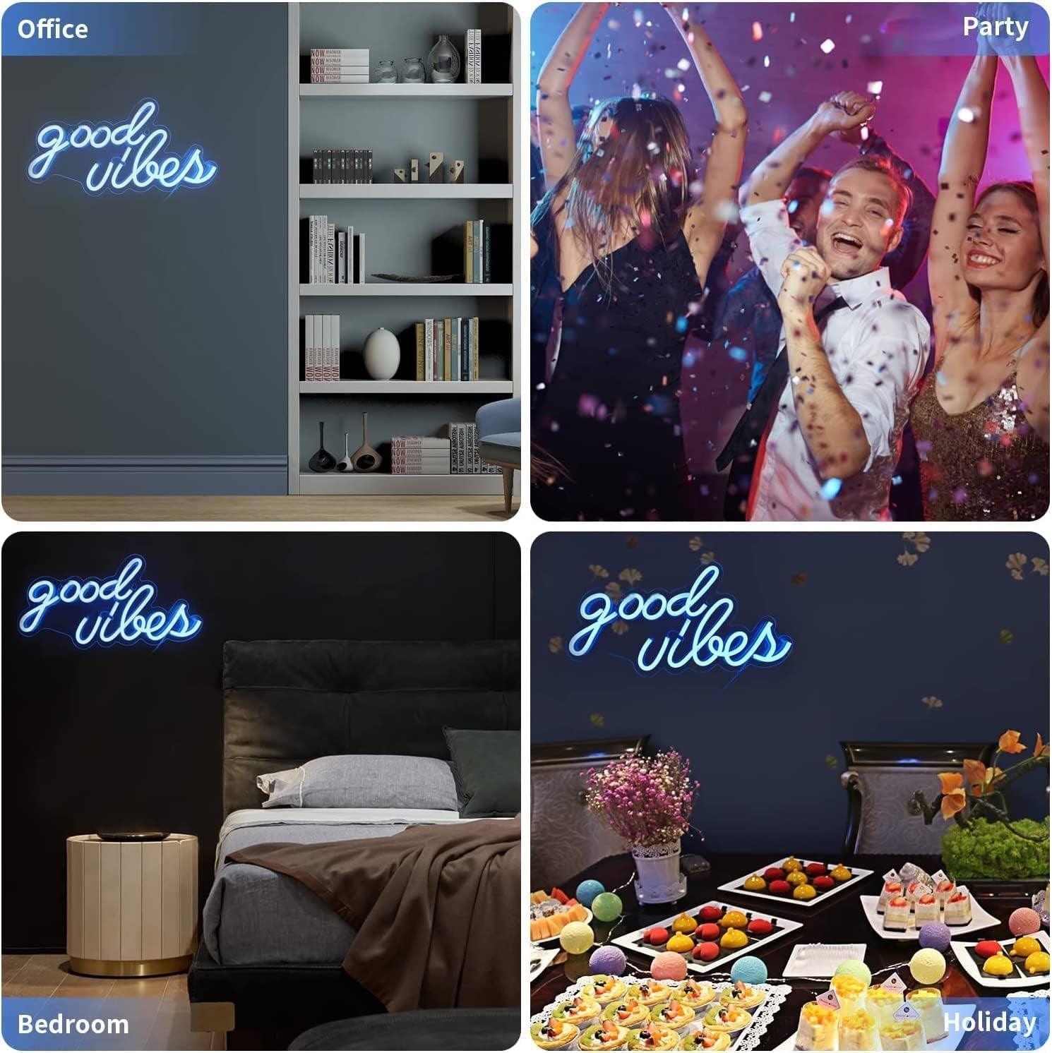Good Vibes Neon Wall Sign - District Goods