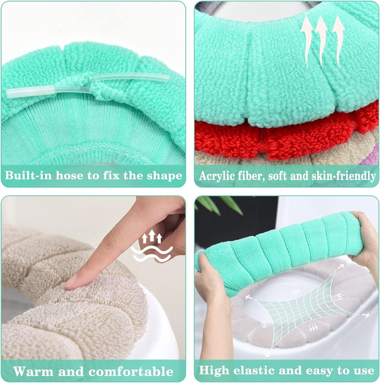 Thicker Bathroom Soft Toilet Seat Cover Pads - Set of 5 - District Goods