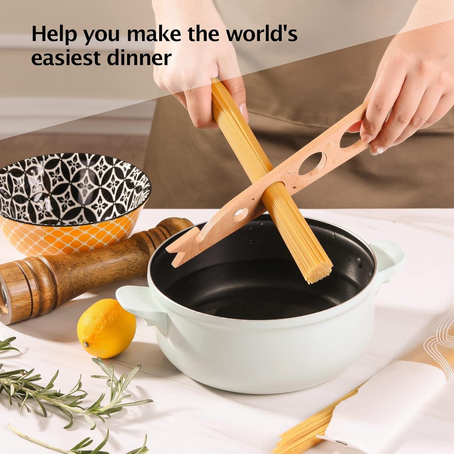 Wooden 3-in-1 Kitchen Tool Set for Pasta, Herbs, and Oven Rack - District Goods