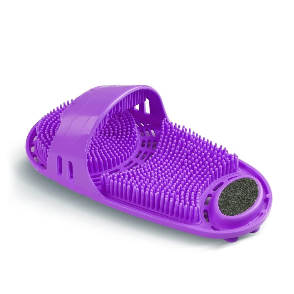 Silicone Shower Foot Scrubber with Soft Bristles and Non-Slip Suction Cups - District Goods