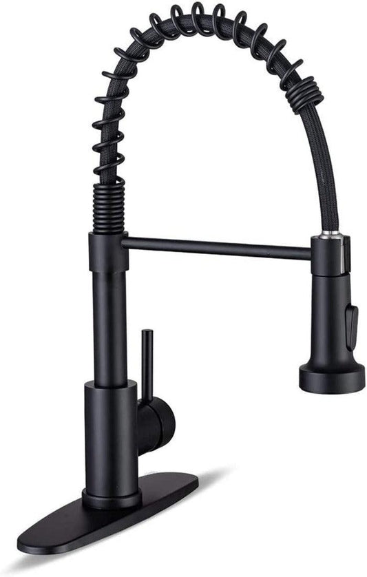 Commercial Stainless Steel Kitchen Faucet with Pull Down Sprayer - District Goods