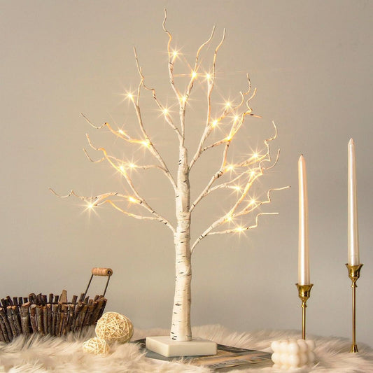 White Birch Tree with LED Lights and Timer - District Goods