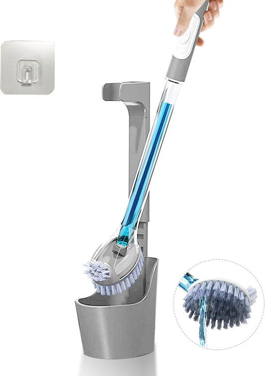 Bathroom Toilet Bowl Brush and Holder Set with Soap Dispenser - District Goods