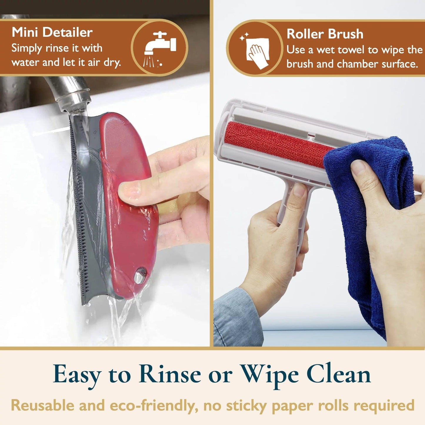 Reusable Pet Hair Roller and Detailer Set - District Goods