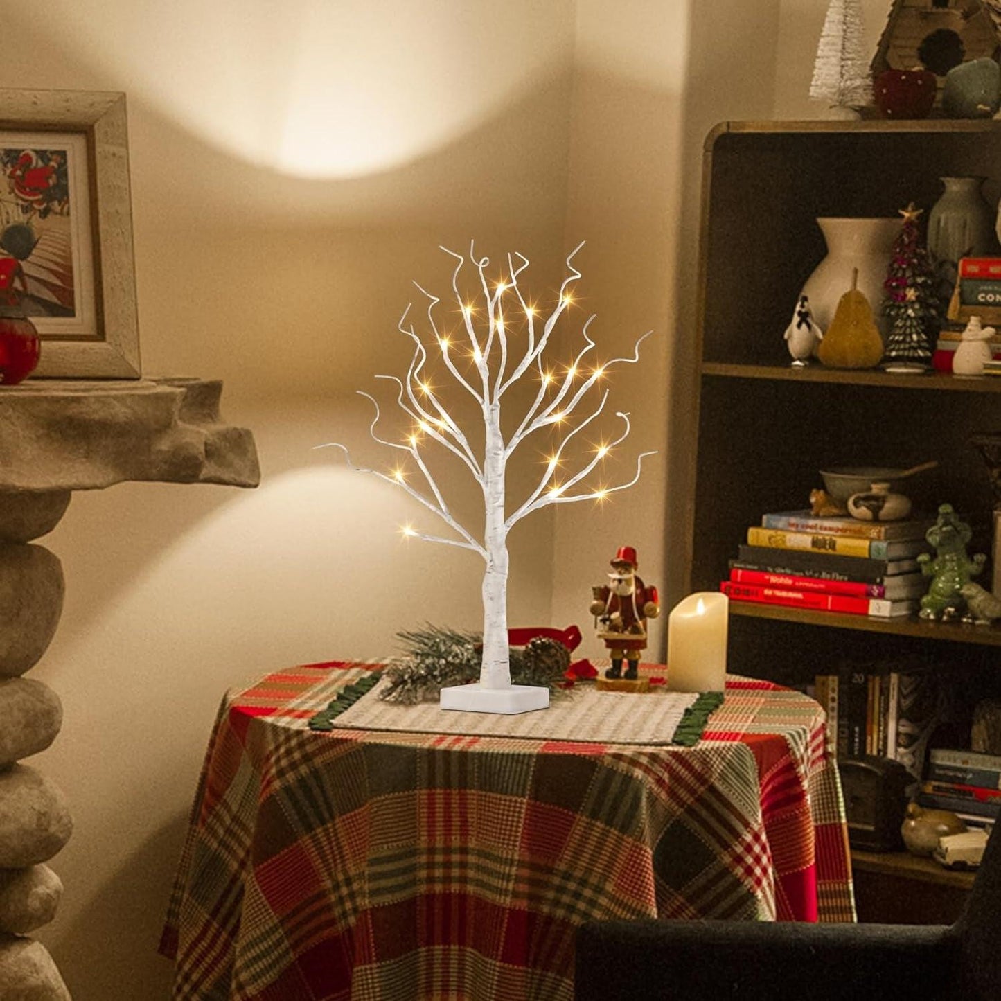 White Birch Tree with LED Lights and Timer - District Goods
