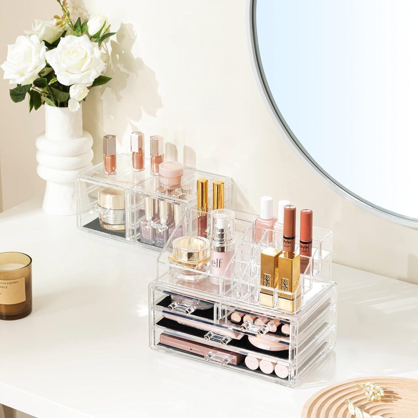 Clear Acrylic Makeup Storage Organizer with 6 Drawers - District Goods