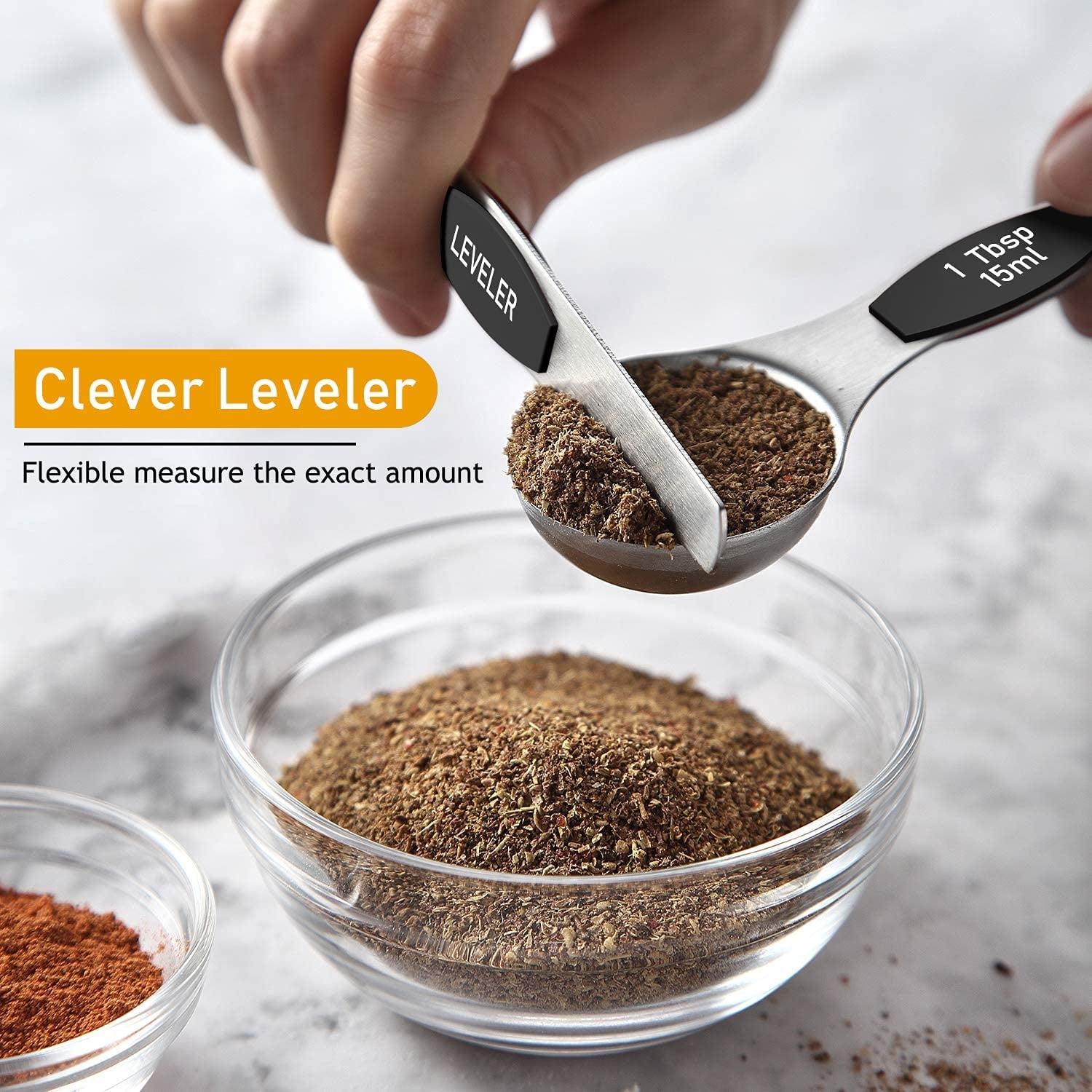 21-Piece Stainless Steel Measuring Cups and Magnetic Measuring Spoons - District Goods
